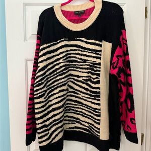 Lane Bryant Zebra and Leopard Print Sweater